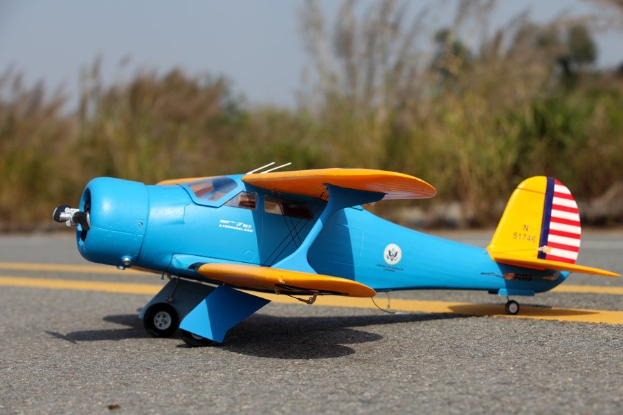 Airplanes, FMS 1100MM STAGGERWING-BLUE PNP