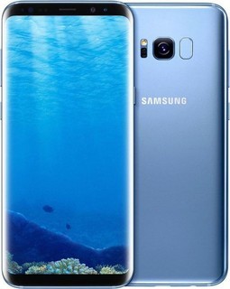 Samsung Galaxy S8  Dual Sim, 64 GB,Blue + Samsung Level U Bluetooth